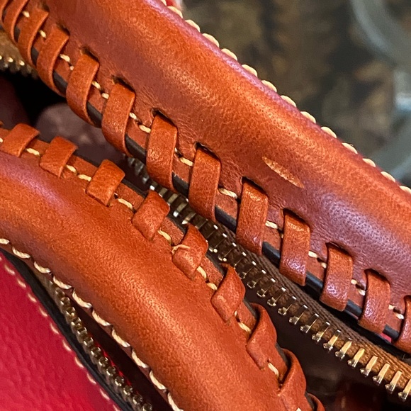 NWT RED DOONEY MEDIUM PEBBLE SATCHEL - Picture 5 of 9